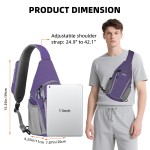 LAIMEIWEE Crossbody Sling Bag for Men & Women, Water-Resistant Chest Pack with RFID Blocking, Lightweight Travel Backpack with 11" iPad Compartment, Ideal for Hiking, Commuting, Outdoor Activities